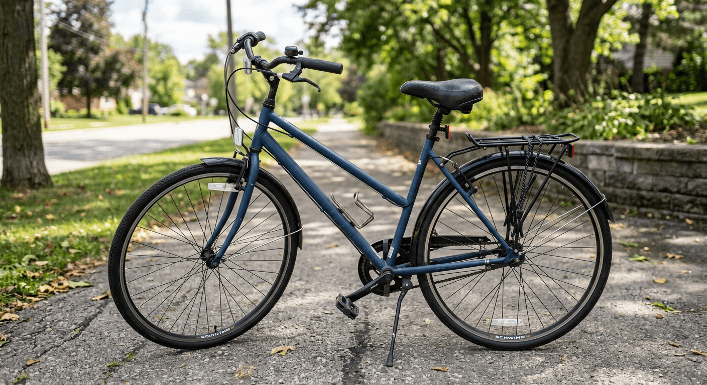 Standard painted bicycle frame before chrome modification