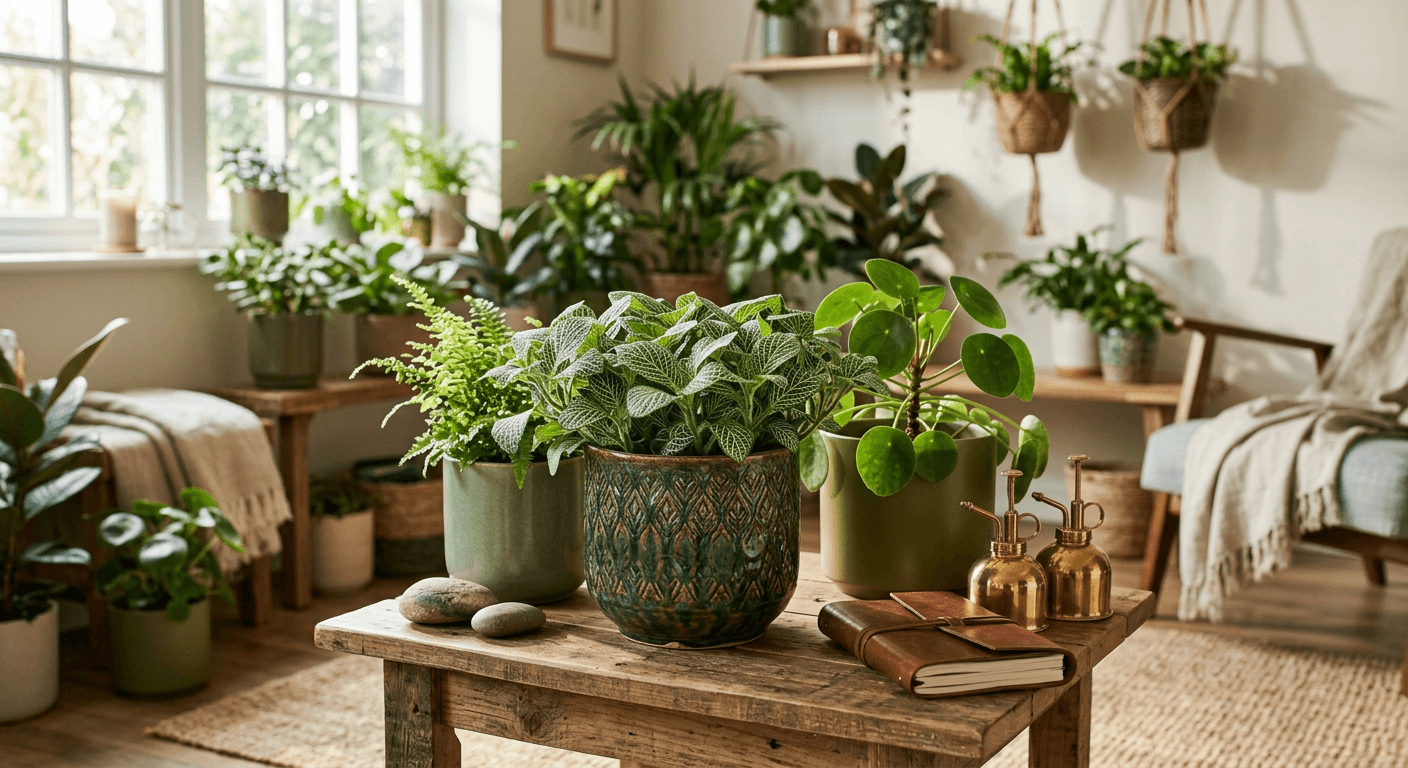 AI generated product photo with lush garden presentation and natural lighting