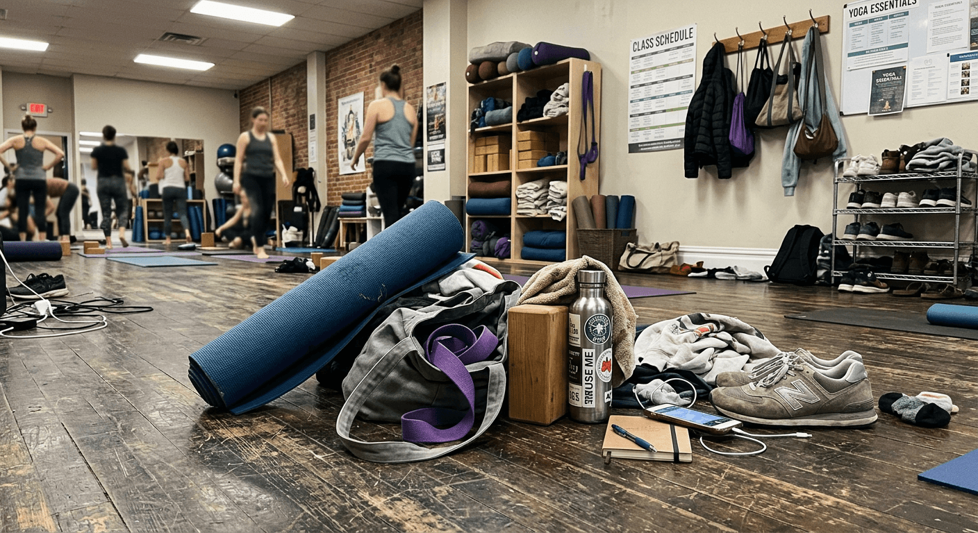 Basic unedited studio photo of a yoga product, lacking context and emotion